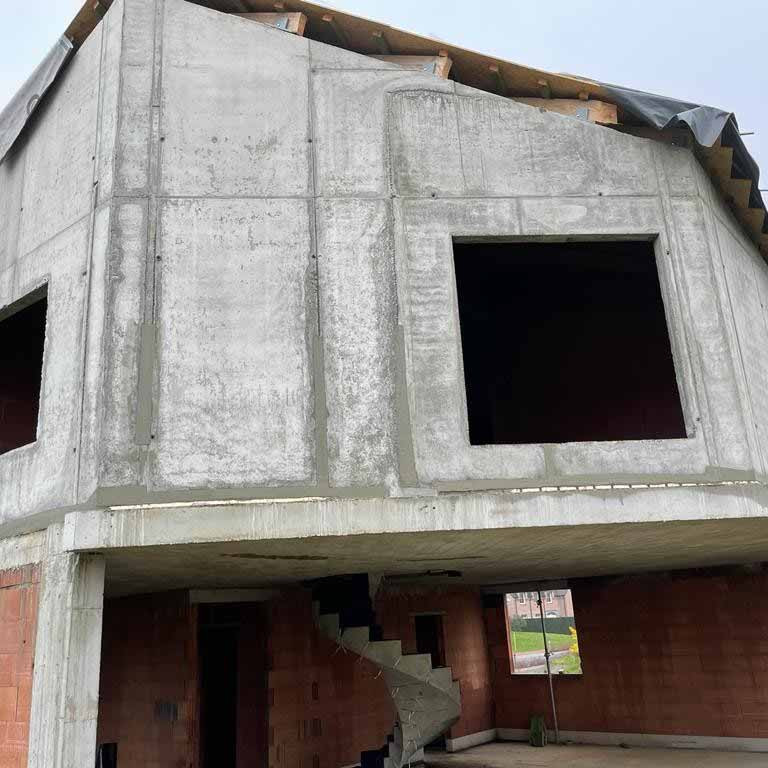 Grindnesten herstellen van beton