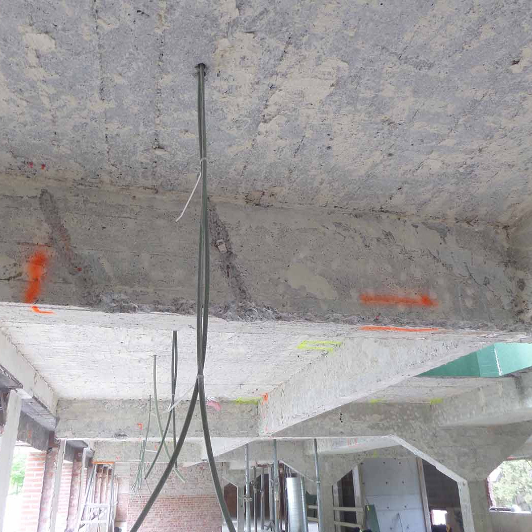 Betonherstel markeringen