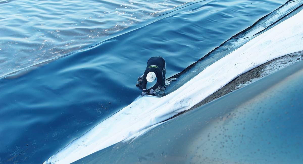  Watervoorraadbekkens in HDPE-folies - Oostende door Geolock 